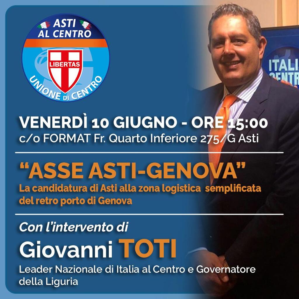 Asse Asti-Genova con l’intervento di Giovanni Toti